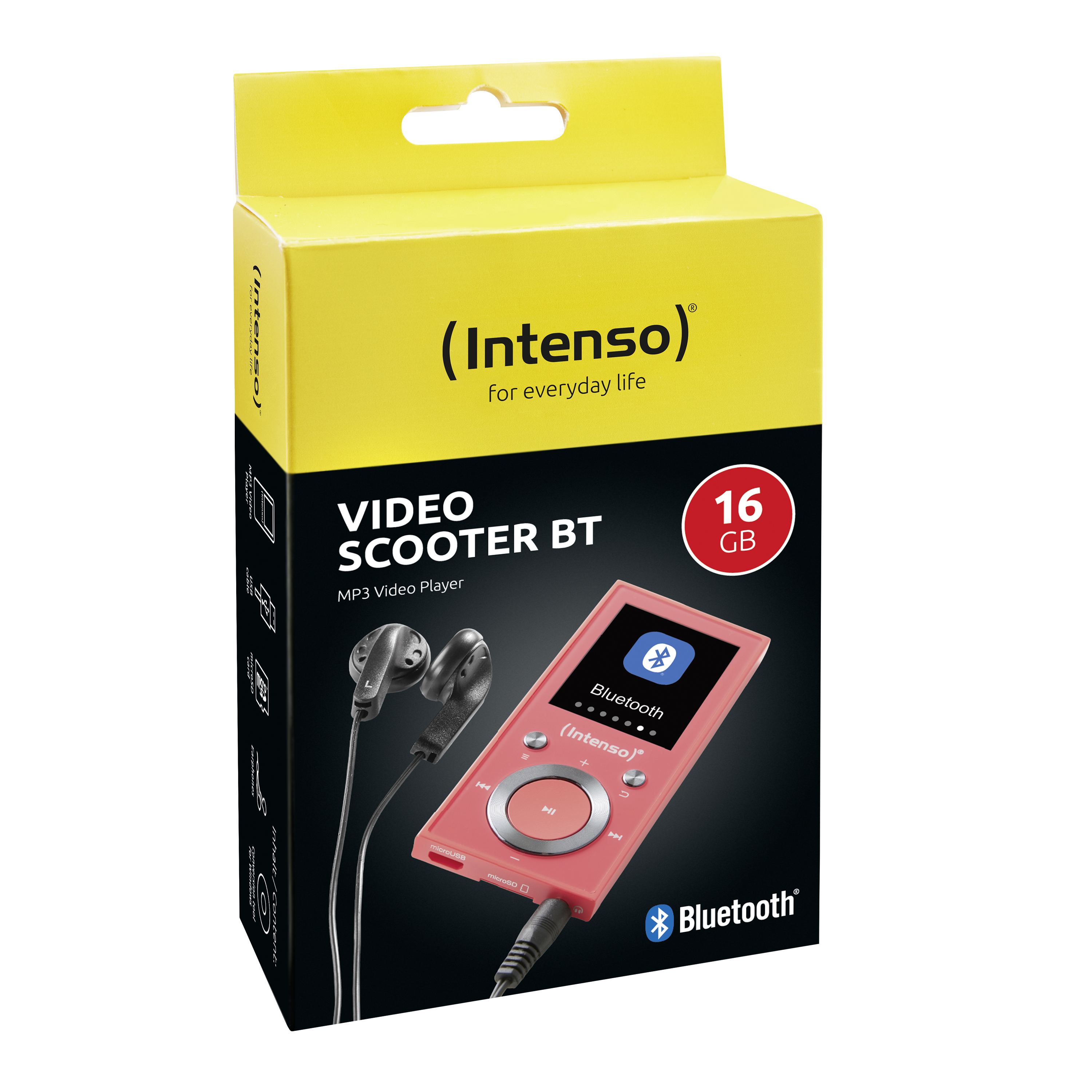 Videoplayer GB, BT INTENSO Player MP3 Scooter MP4 Blau 16 Video