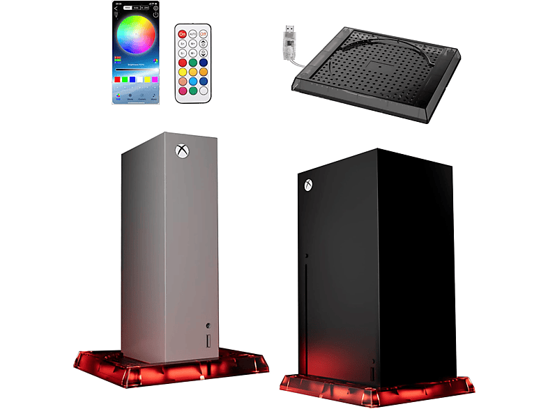 RESPIEL RGB-Wärmeableitungsbasis, für Xbox Serie X/S PlayStation 5-Controller Kühlung Dock Beleuchtungen