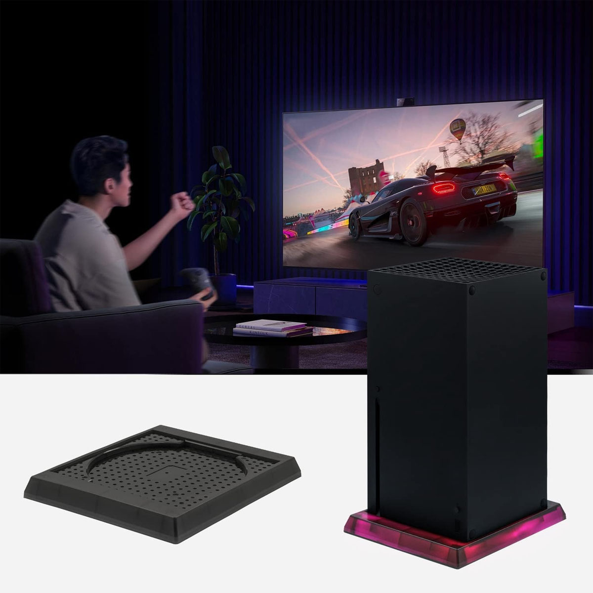 für 5-Controller Kühlung X/S PlayStation Dock RESPIEL Beleuchtungen Xbox RGB-Wärmeableitungsbasis, Serie