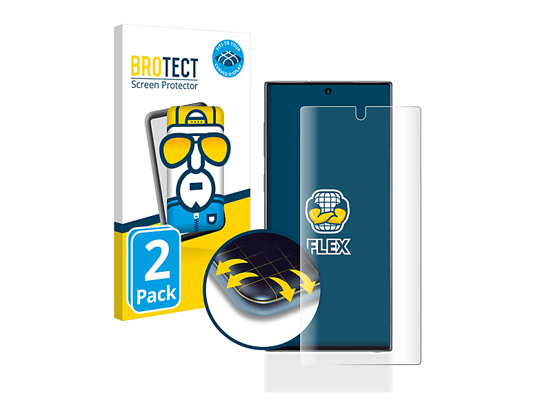 Flex 10 BROTECT Curved 2x Schutzfolie(für Galaxy (case-friendly)) Full-Cover Samsung Note 3D