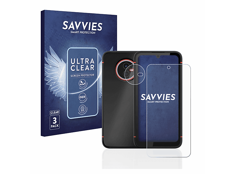 SAVVIES 6x klare Schutzfolie(für Gigaset GX4)