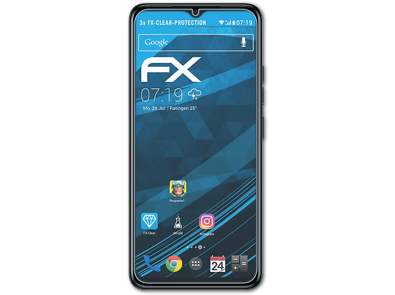ATFOLIX 3x FX-Clear Displayschutz(für Tecno Pro) 7 Pop