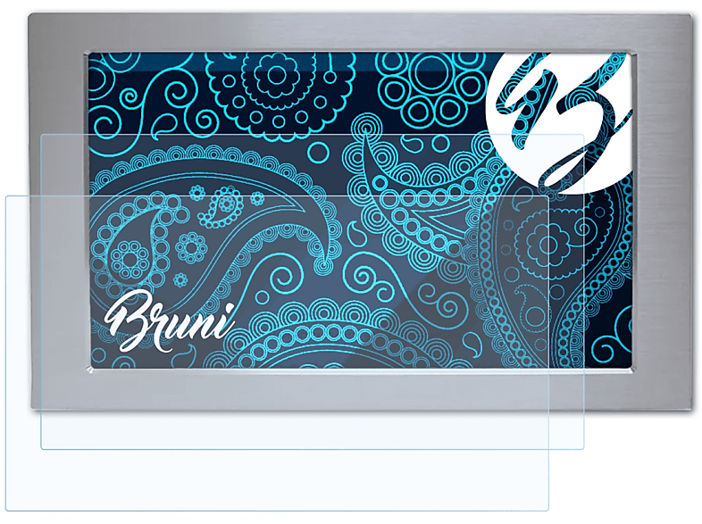 BRUNI 2x Basics-Clear Schutzfolie(für Kingdy N3350 N3450 N4200 Touch IPC (10.1 Inch))