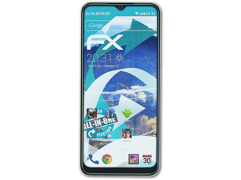 ATFOLIX 3x FX-ActiFleX Displayschutz(für BLU S91 Pro)