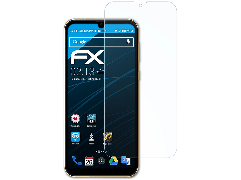 ATFOLIX 3x FX-Clear Displayschutz(für BLU G51)