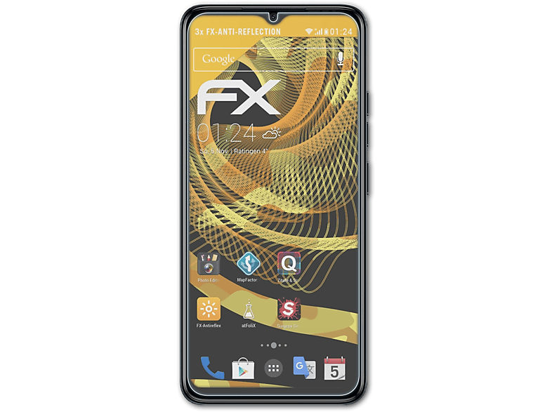 ATFOLIX 3x FX-Antireflex Displayschutz(für Tecno Pop 7 Pro)