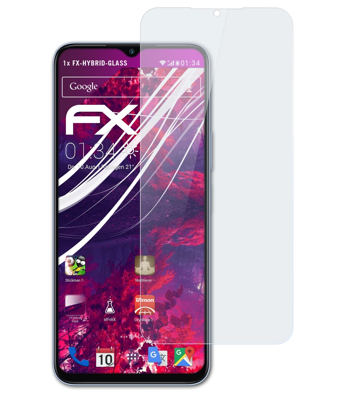ATFOLIX FX-Hybrid-Glass Schutzglas(für Honor 70 Lite)