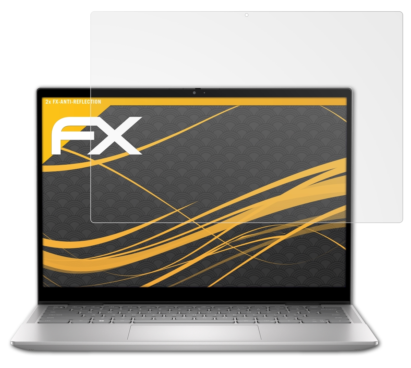 ATFOLIX 2x FX-Antireflex 2 Dell 14 Inspiron in 1 Displayschutz(für (7430))