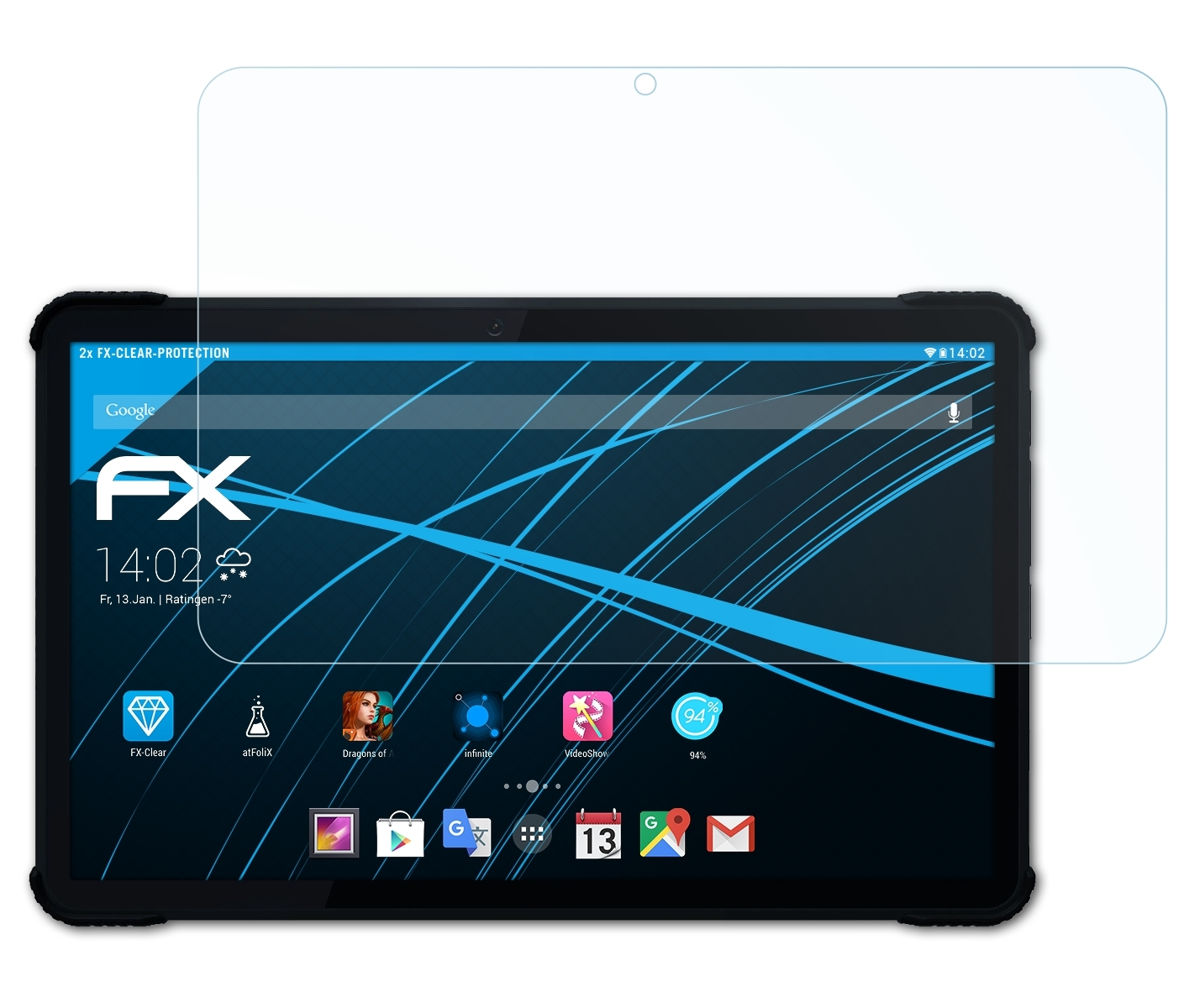 Displayschutz(für ATFOLIX Tablet) 2x FX-Clear Amico Brondi