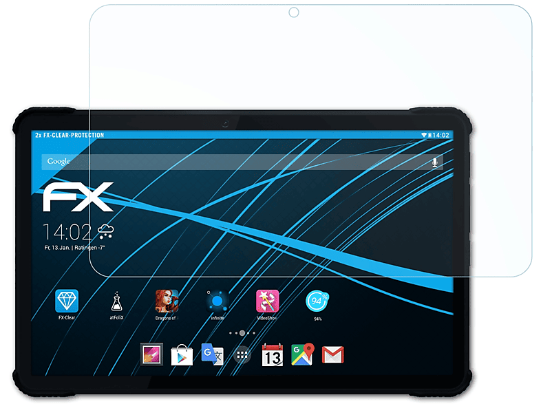 ATFOLIX 2x FX-Clear Displayschutz(für Brondi Amico Tablet)