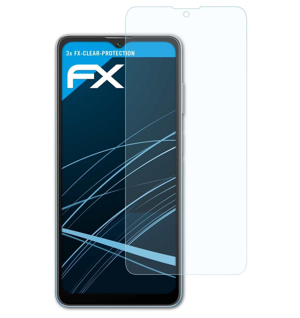 Blackview 3x A53 Displayschutz(für ATFOLIX Pro) FX-Clear