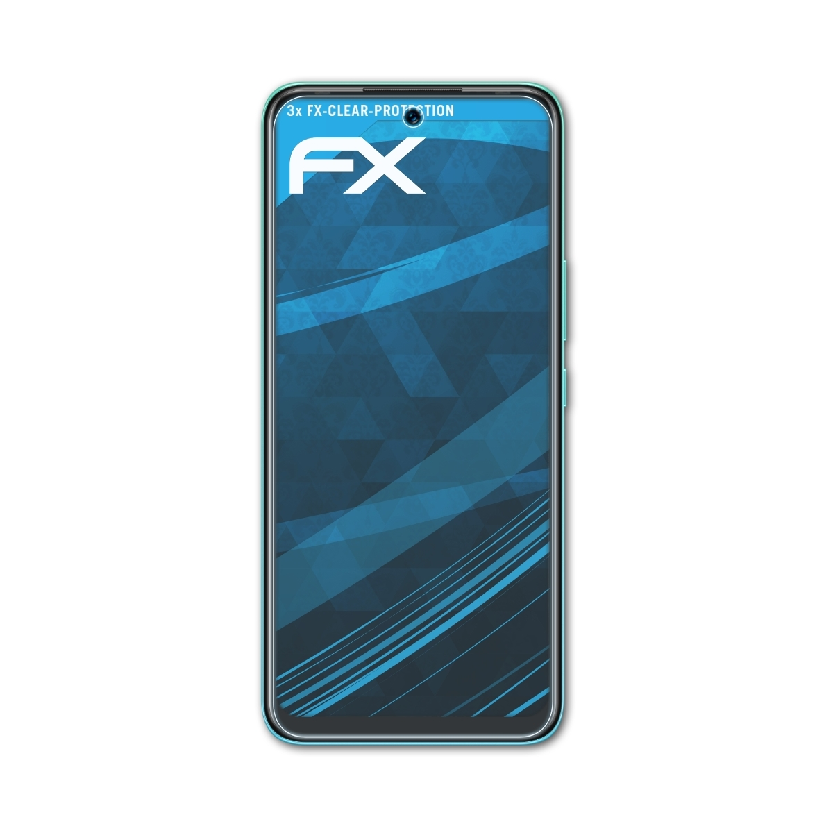 ATFOLIX 3x FX-Clear Hot 12 Displayschutz(für Infinix Play)