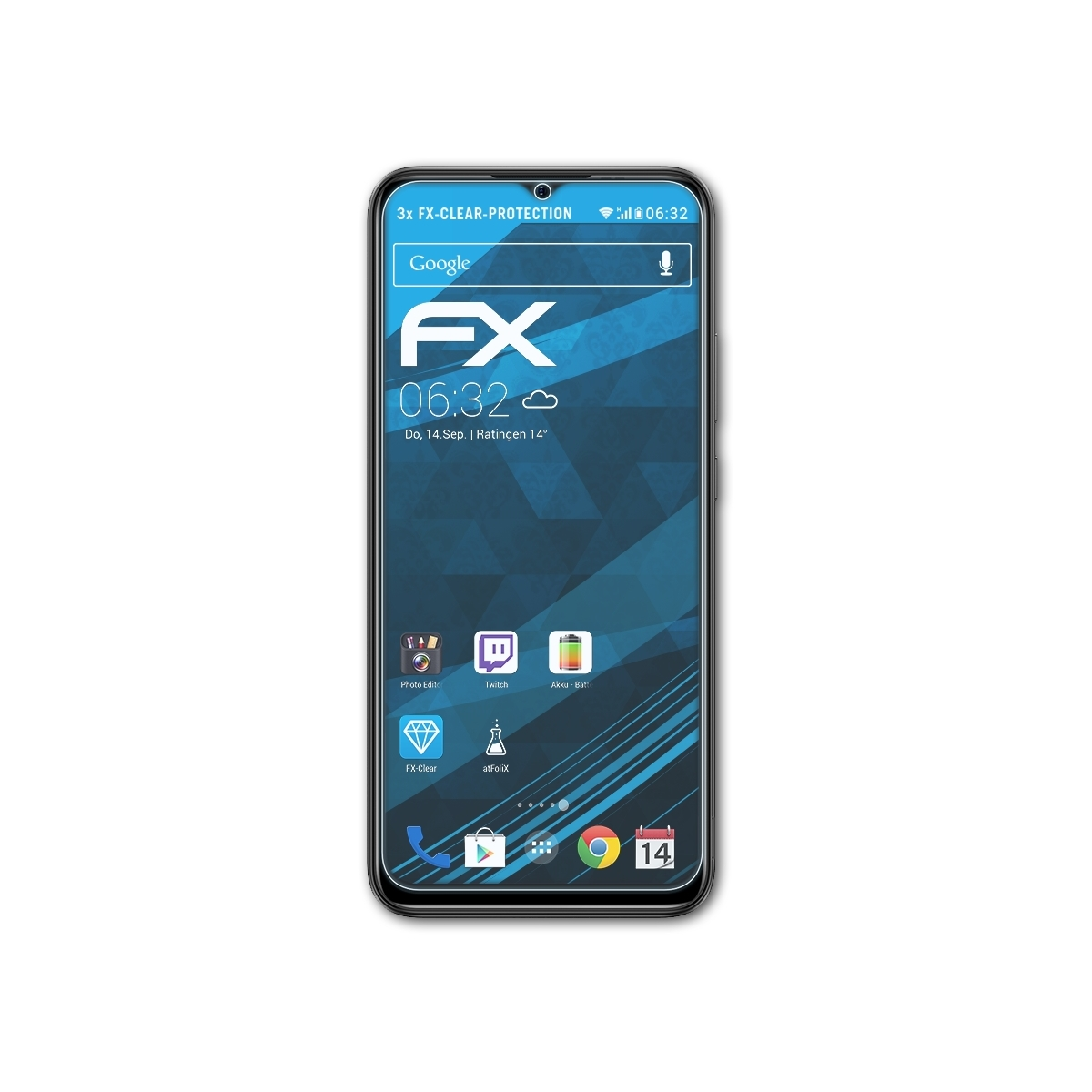 Ulefone FX-Clear Displayschutz(für ATFOLIX Note 10P) 3x