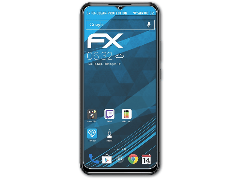 Displayschutz(für Note Ulefone ATFOLIX FX-Clear 3x 10P)