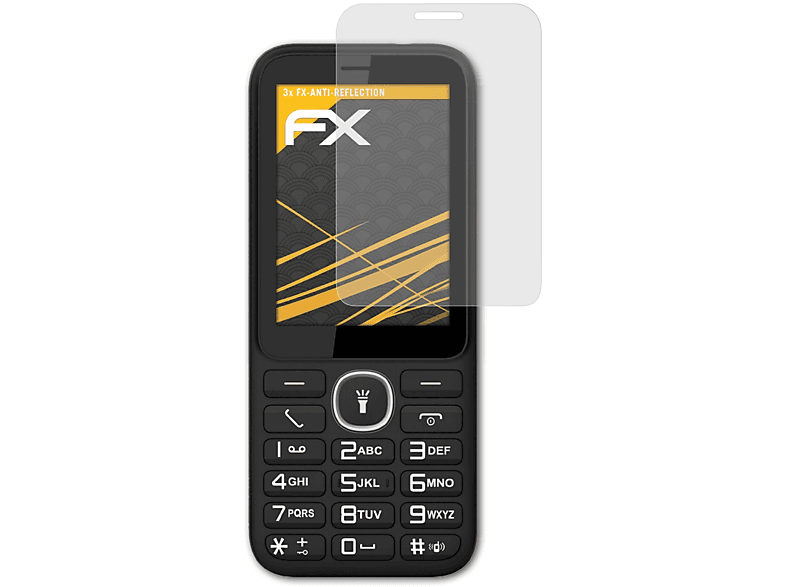 ATFOLIX Wiko 3x F200) FX-Antireflex Displayschutz(für