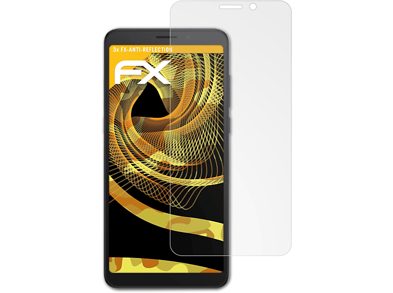 ATFOLIX 3x FX-Antireflex Displayschutz(für Alcatel Axel)