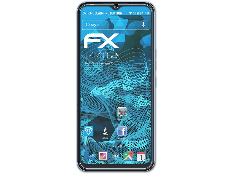 ATFOLIX 3x FX-Clear Spark Displayschutz(für Tecno 8C)