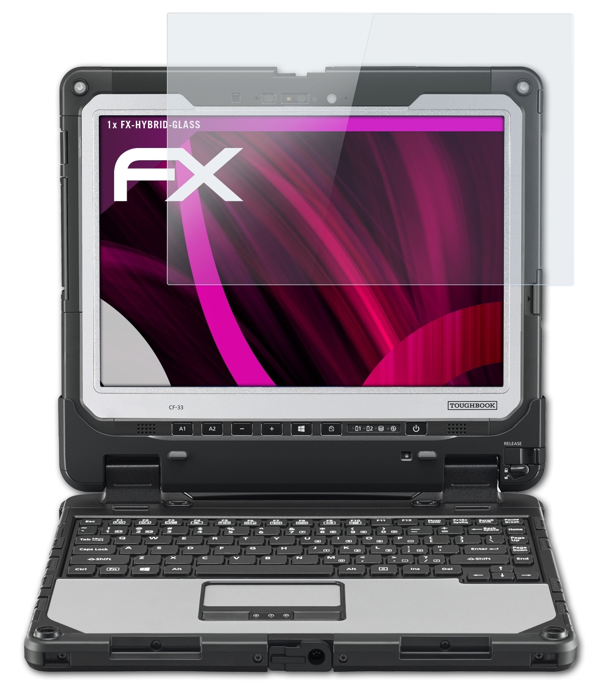 Panasonic FX-Hybrid-Glass ToughBook ATFOLIX 33 Detachable) Schutzglas(für