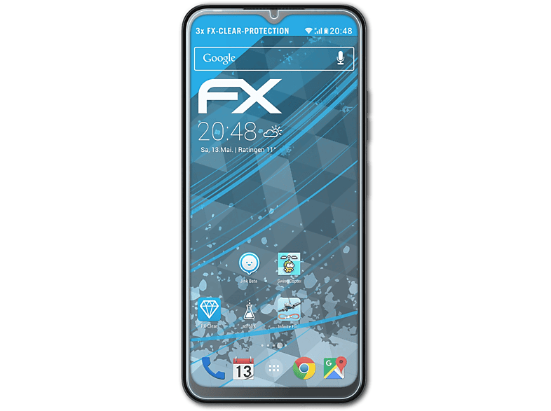 ATFOLIX 3x FX-Clear Displayschutz(für Tecno 6 Pop Pro)