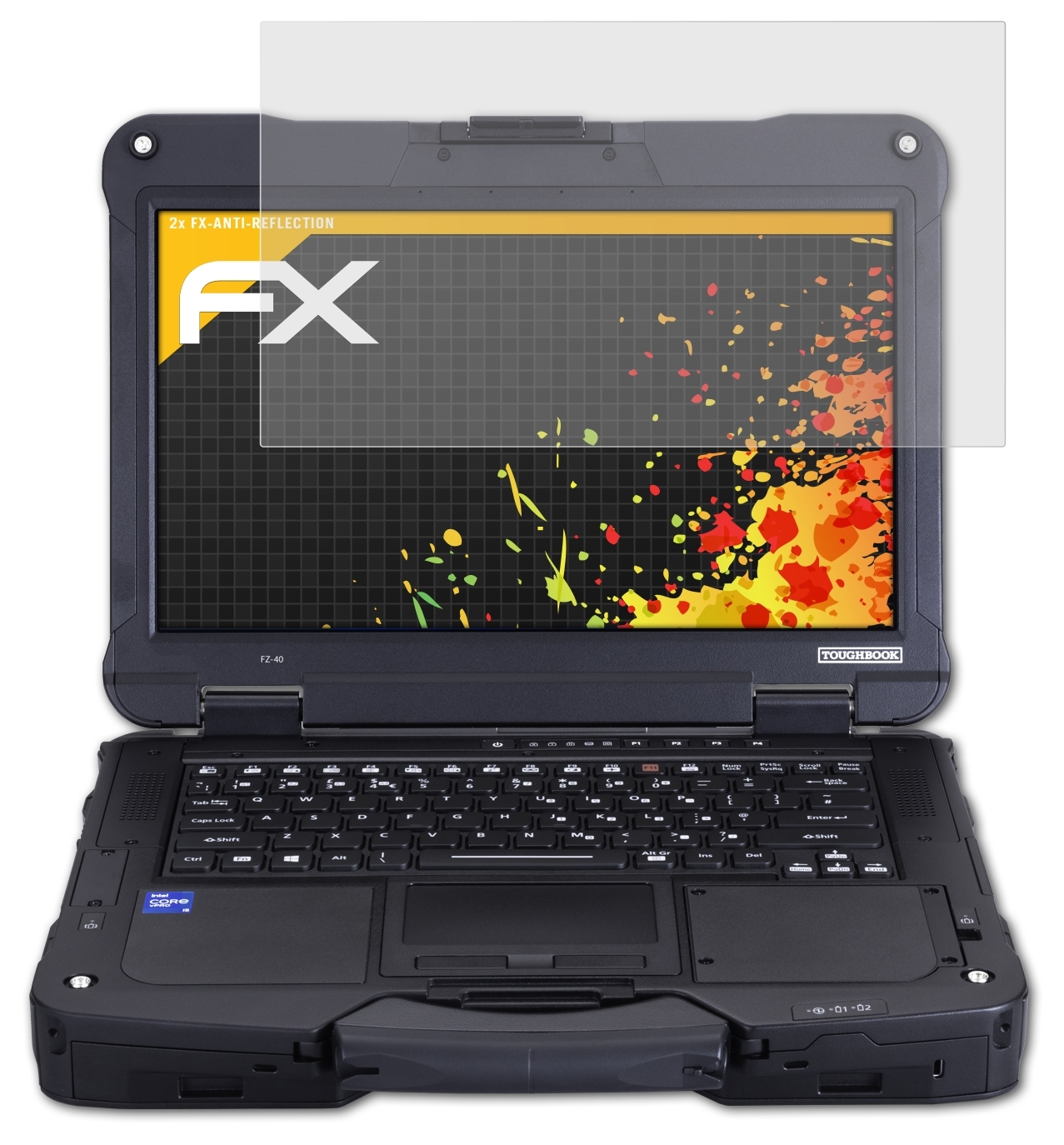 ATFOLIX 2x 40) ToughBook Panasonic FX-Antireflex Displayschutz(für