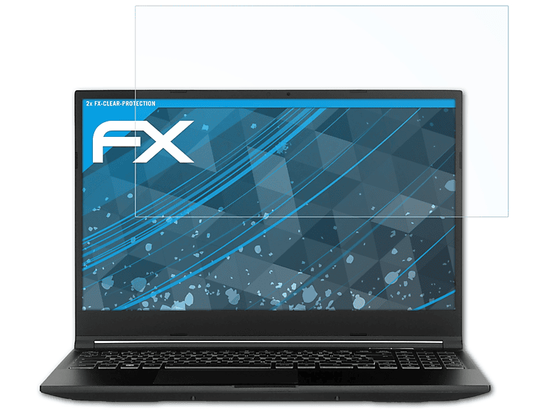 ATFOLIX 2x FX-Clear Displayschutz(für 4)) Tuxedo 15 Polaris (Gen