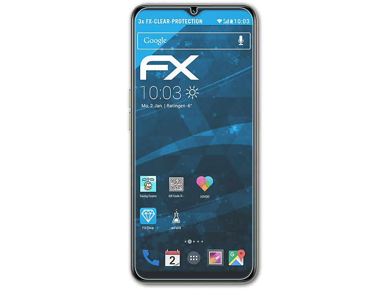 V30) FX-Clear 3x Realme Displayschutz(für ATFOLIX