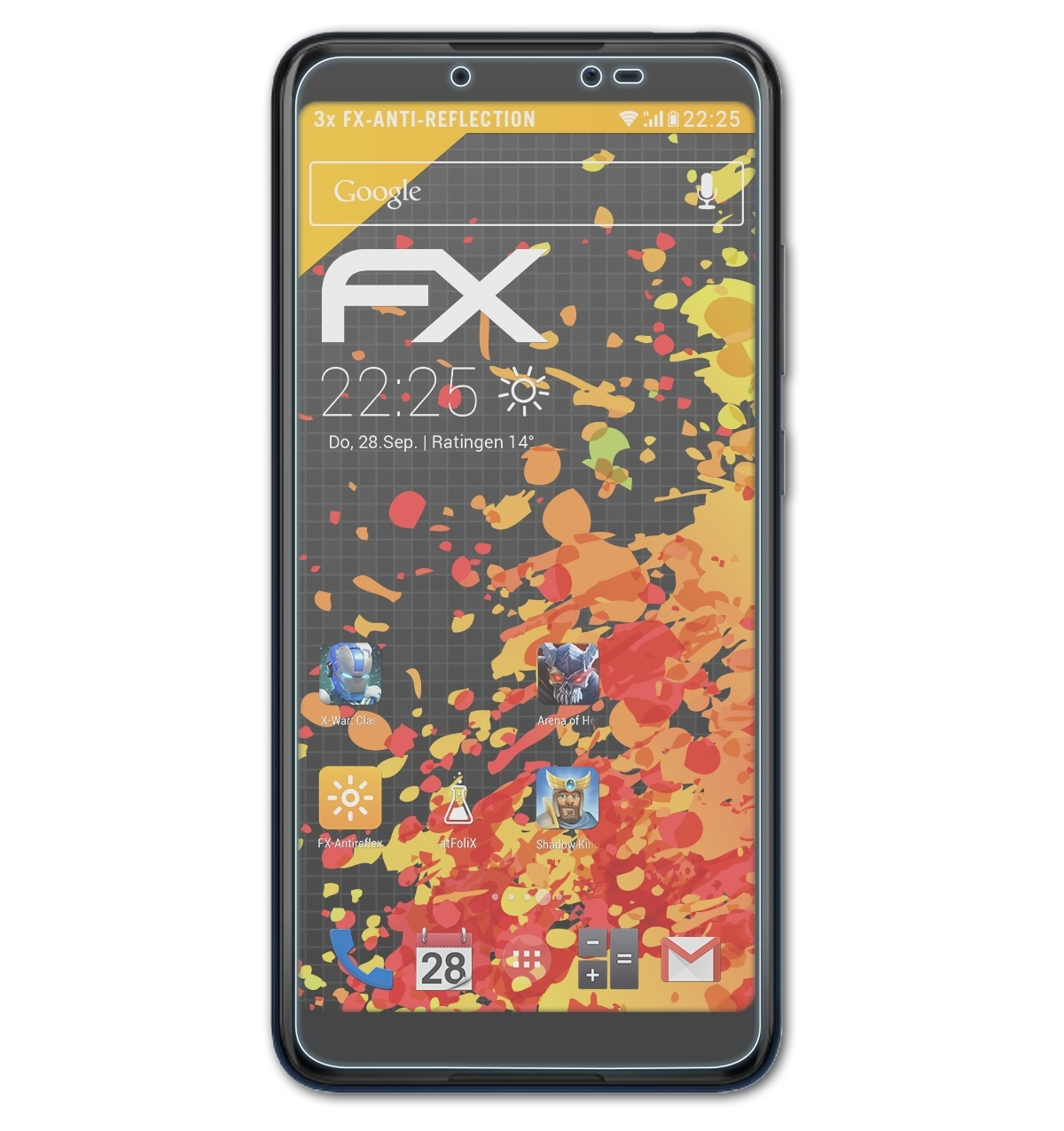 ATFOLIX 3x FX-Antireflex Displayschutz(für 4) Wiko Jerry