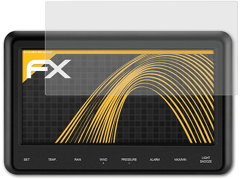 ATFOLIX 2x FX-Antireflex WS3500) Sainlogic Displayschutz(für