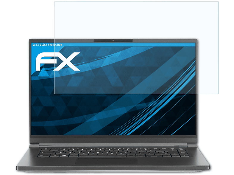 ATFOLIX 2x FX-Clear Displayschutz(für Tuxedo Pulse 15 (Gen 2))