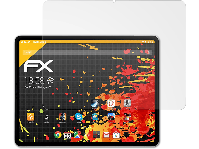Pad) 2x FX-Antireflex Displayschutz(für ATFOLIX OnePlus