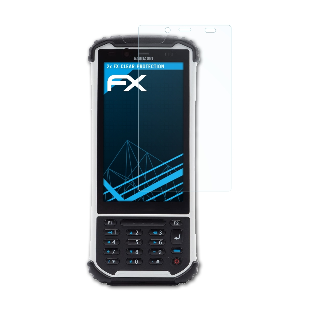 ATFOLIX 2x X81) FX-Clear Displayschutz(für Nautiz Handheld