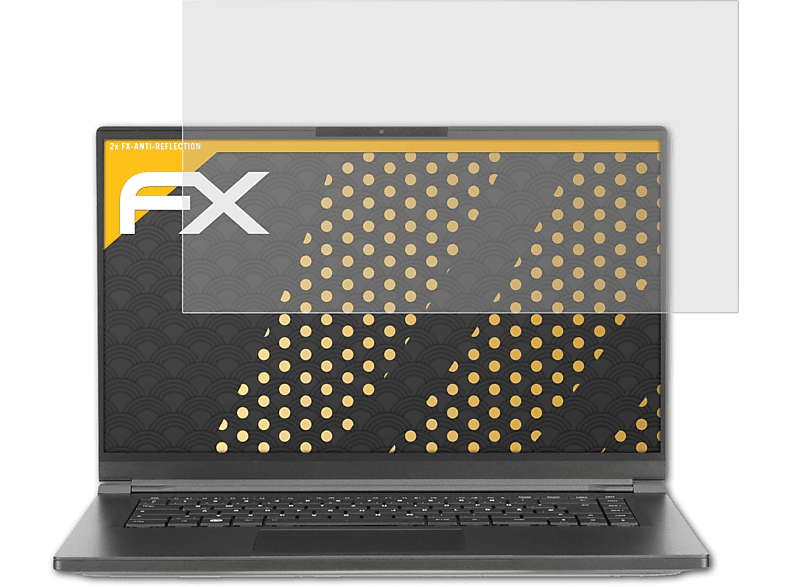 ATFOLIX 2x FX-Antireflex Displayschutz(für Tuxedo Pulse 15 (Gen 2))