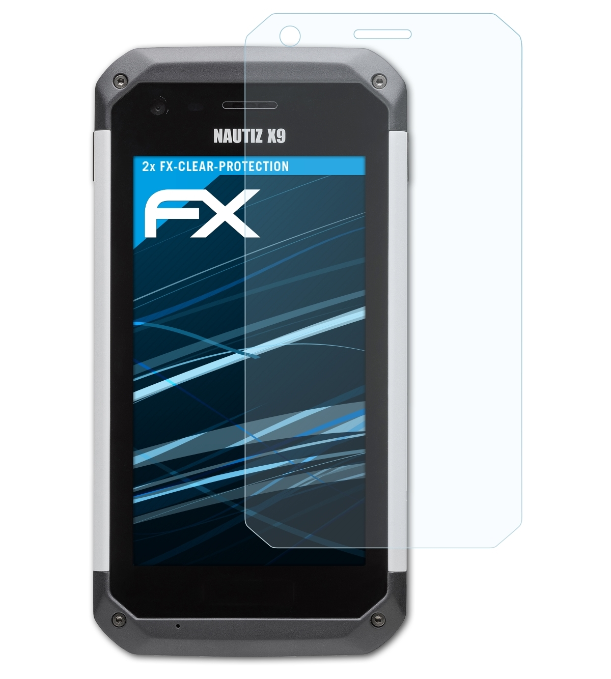 ATFOLIX Nautiz 2x Handheld FX-Clear Displayschutz(für X9)