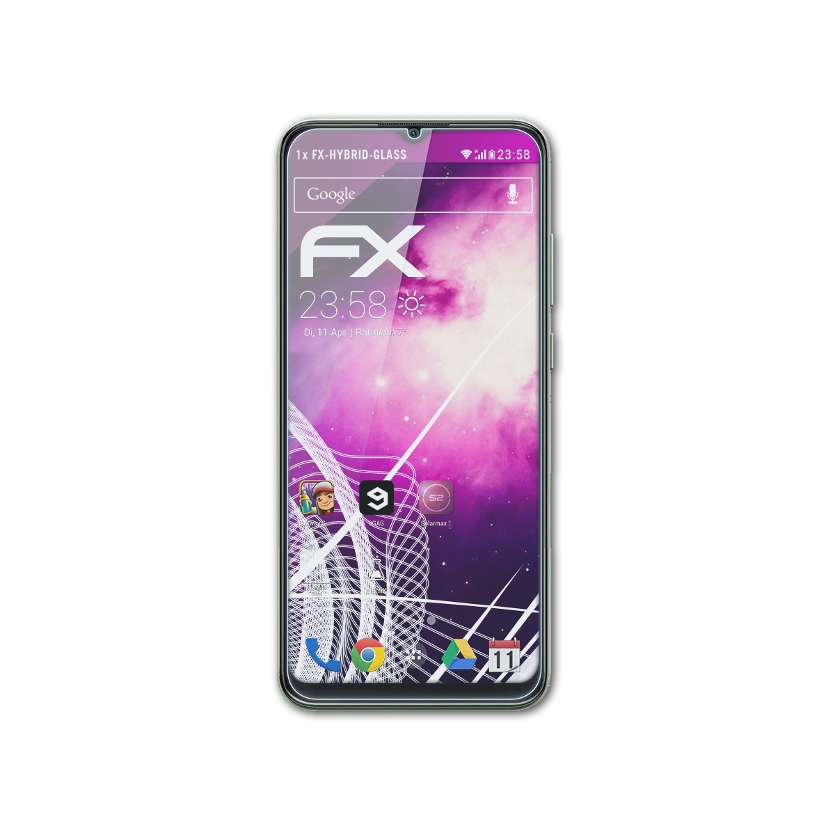Schutzglas(für Galaxy F04) ATFOLIX Samsung FX-Hybrid-Glass