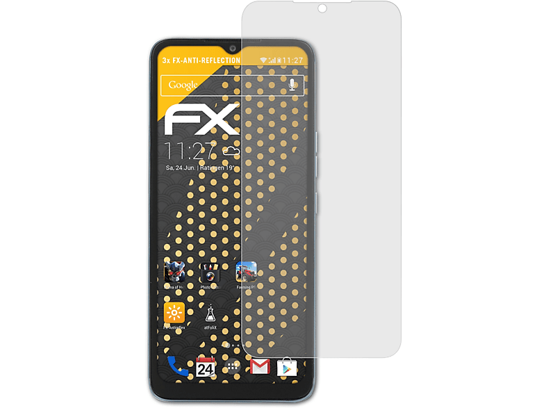 ATFOLIX 3x FX-Antireflex Displayschutz(für Tecno Pop 5 LTE) | Displayschutzfolien & Gläser