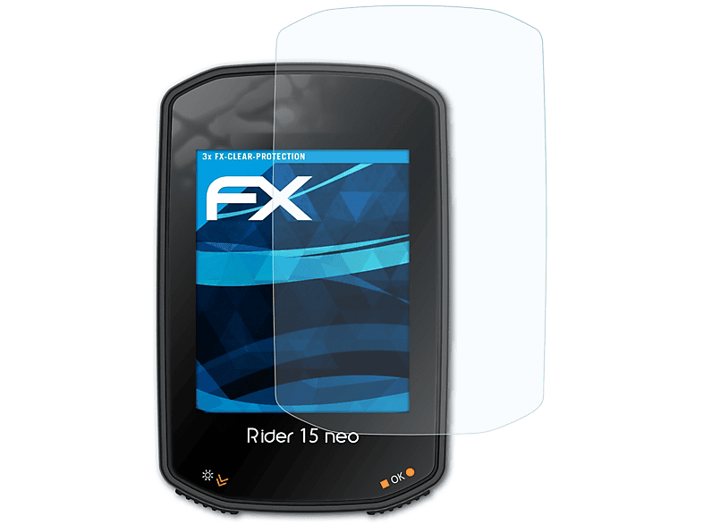 FX-Clear Rider 15 Displayschutz(für ATFOLIX neo) 3x Bryton