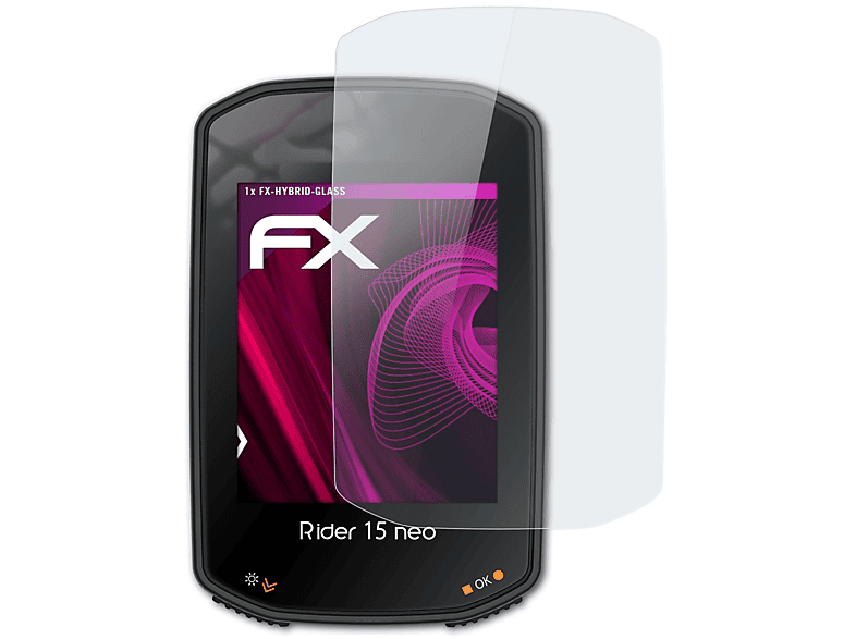 ATFOLIX FX-Hybrid-Glass Schutzglas(für neo) Bryton 15 Rider