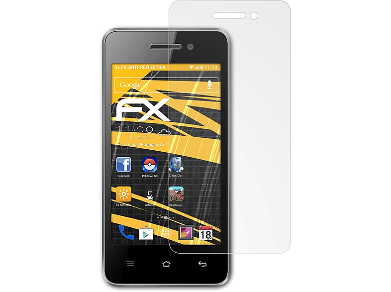 ATFOLIX 3x FX-Antireflex Displayschutz(für Blaupunkt SF 01)