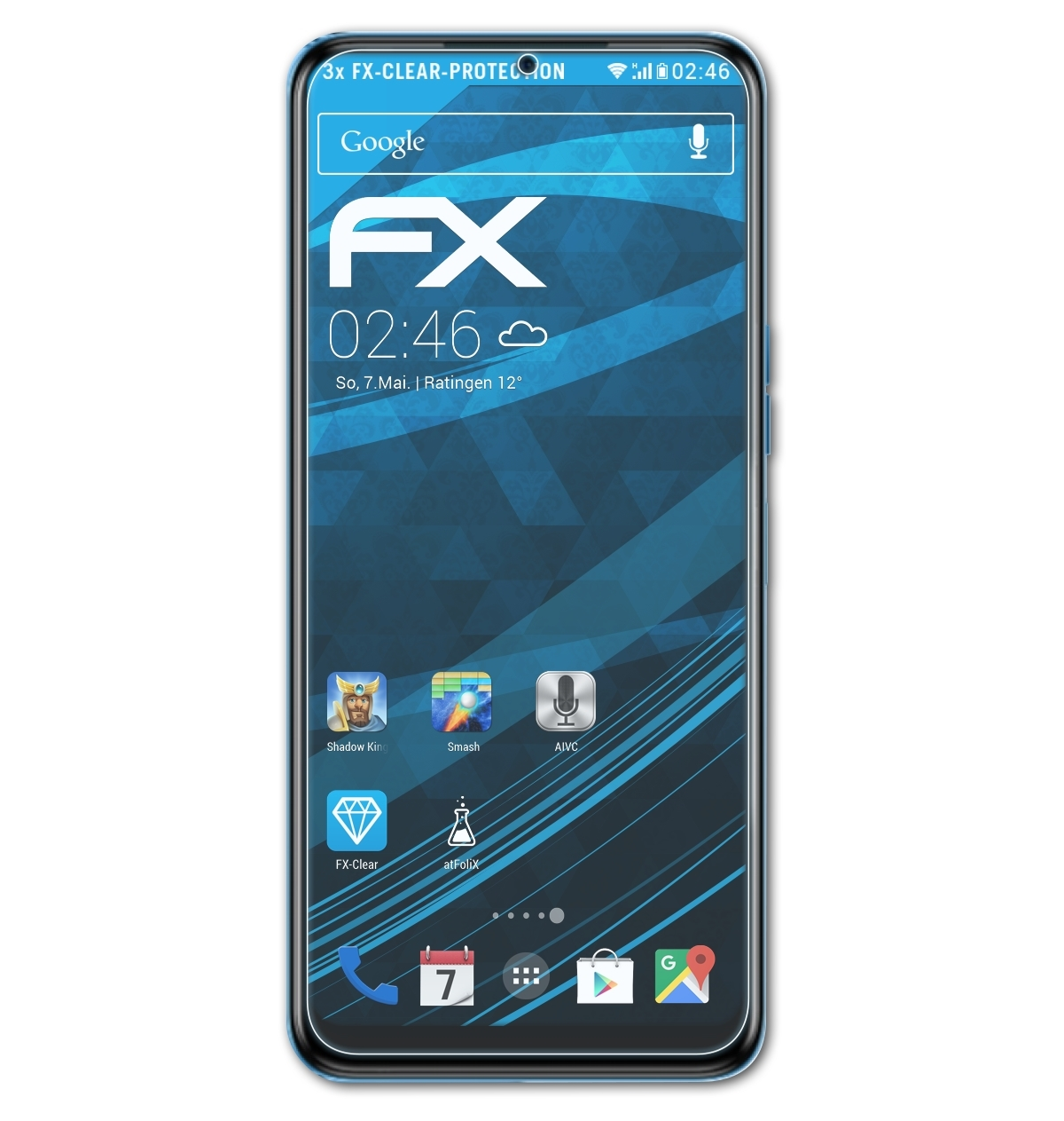 ATFOLIX 3x FX-Clear Displayschutz(für Tecno Spark 9T)