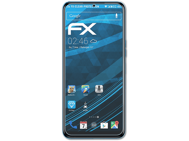 ATFOLIX 3x FX-Clear Displayschutz(für Tecno Spark 9T)