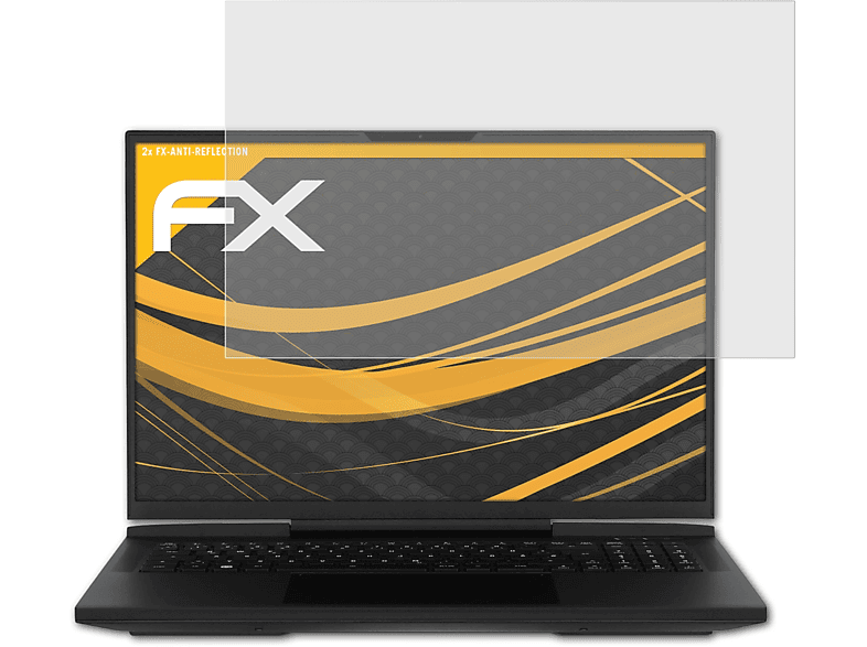 ATFOLIX 2x FX-Antireflex Displayschutz(für Tuxedo Stellaris 17 (Gen 4))