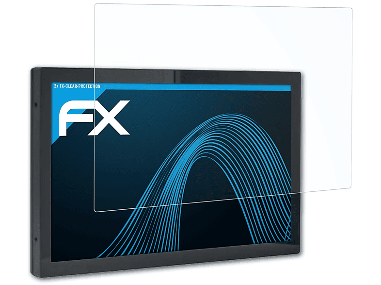 ATFOLIX 2x FX-Clear Displayschutz(für Aures Yuno (21.5 Kiosk Inch))