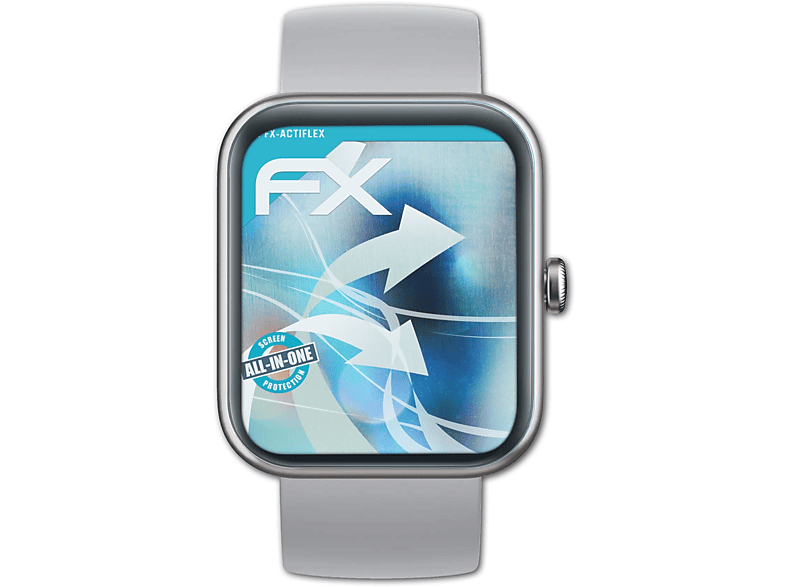 ATFOLIX 3x FX-ActiFleX Displayschutz(für Letscom ID206) | Smartwatch Schutzfolien & Gläser