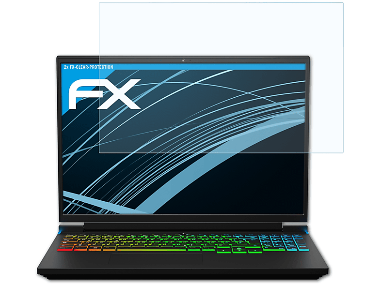 ATFOLIX 2x FX-Clear Displayschutz(für Medion ERAZER Major X10 (MD62396))