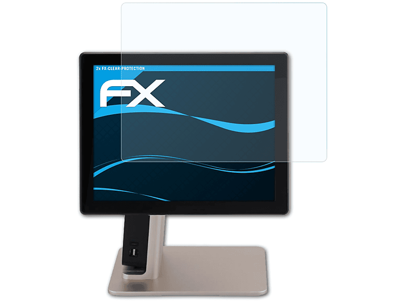 ATFOLIX 2x FX-Clear Displayschutz(für Sam4s Forza (15 Inch))