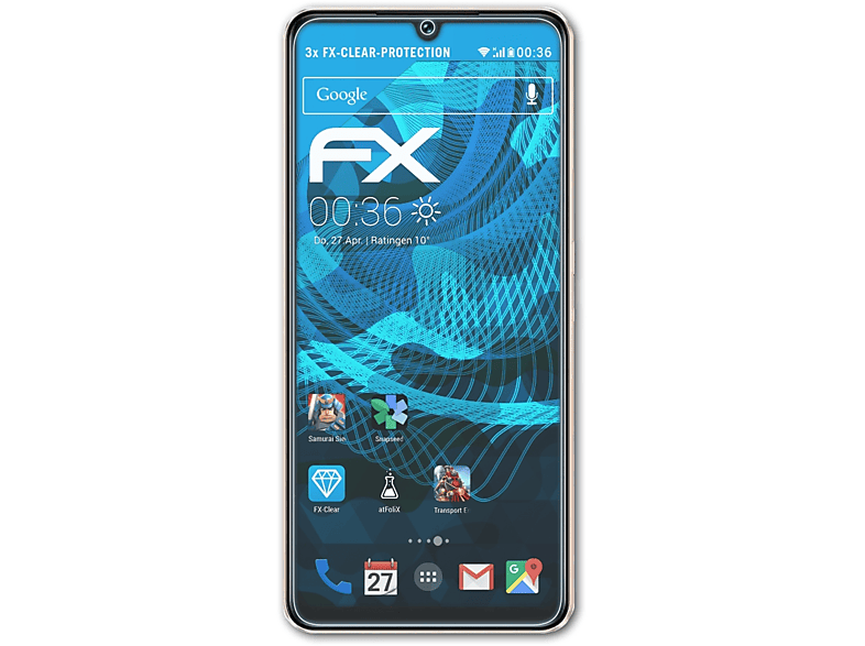 ATFOLIX 3x FX-Clear Displayschutz(für Vivo Y100)