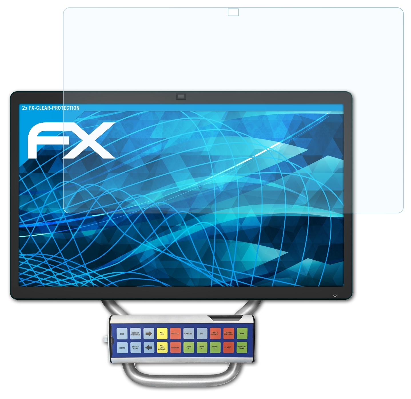 ATFOLIX 2x FX-Clear Displayschutz(für Oracle Series) 4 Station Express Micros