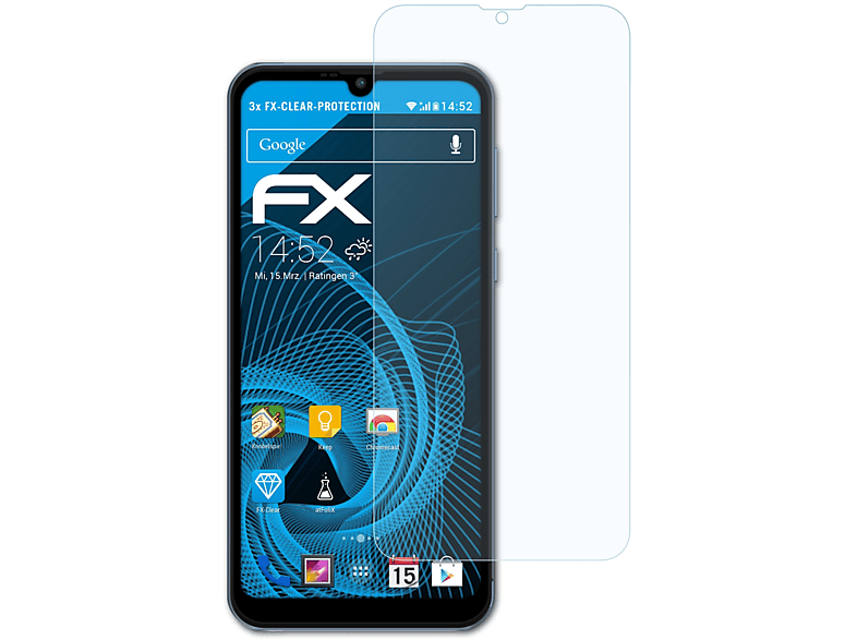 ATFOLIX 3x FX-Clear Displayschutz(für Oscal C20)