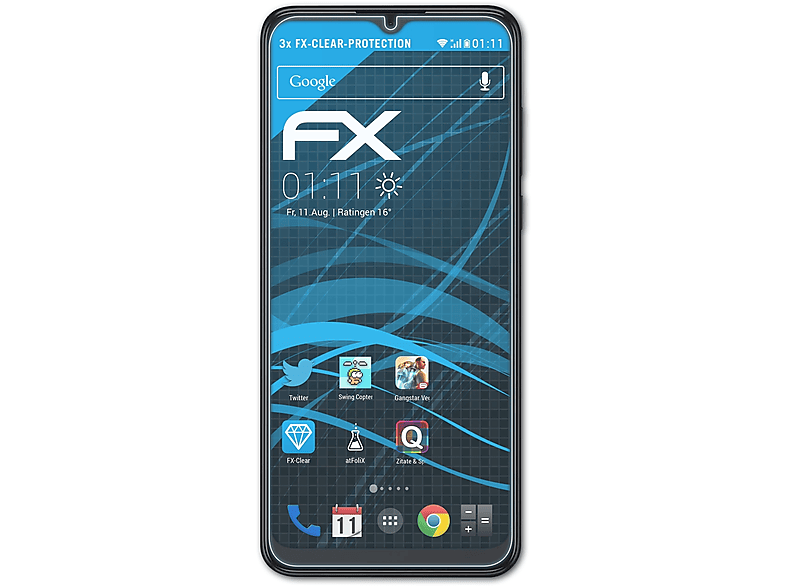 ATFOLIX 3x FX-Clear 305) Displayschutz(für TCL