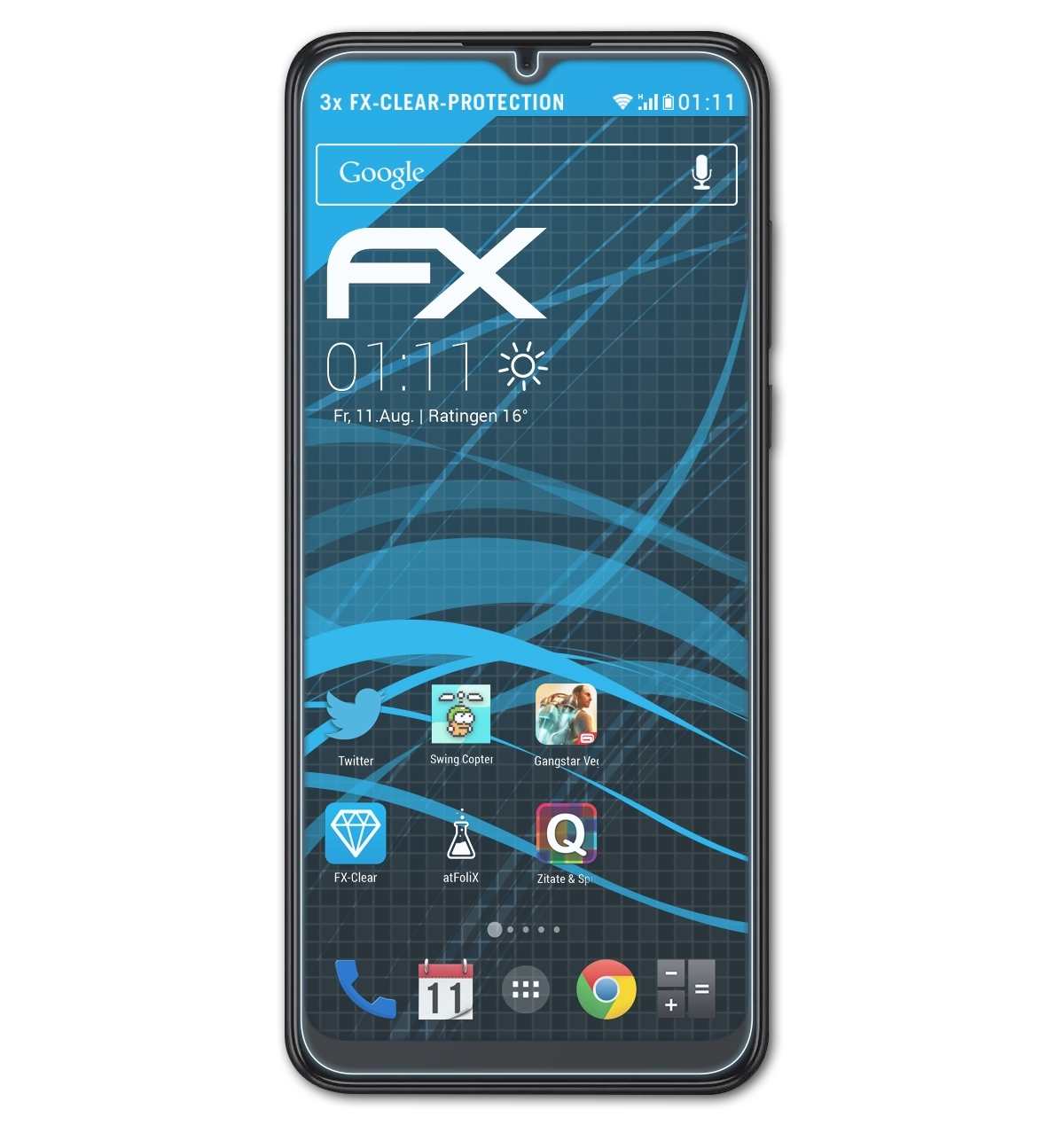 ATFOLIX 3x FX-Clear 305) Displayschutz(für TCL